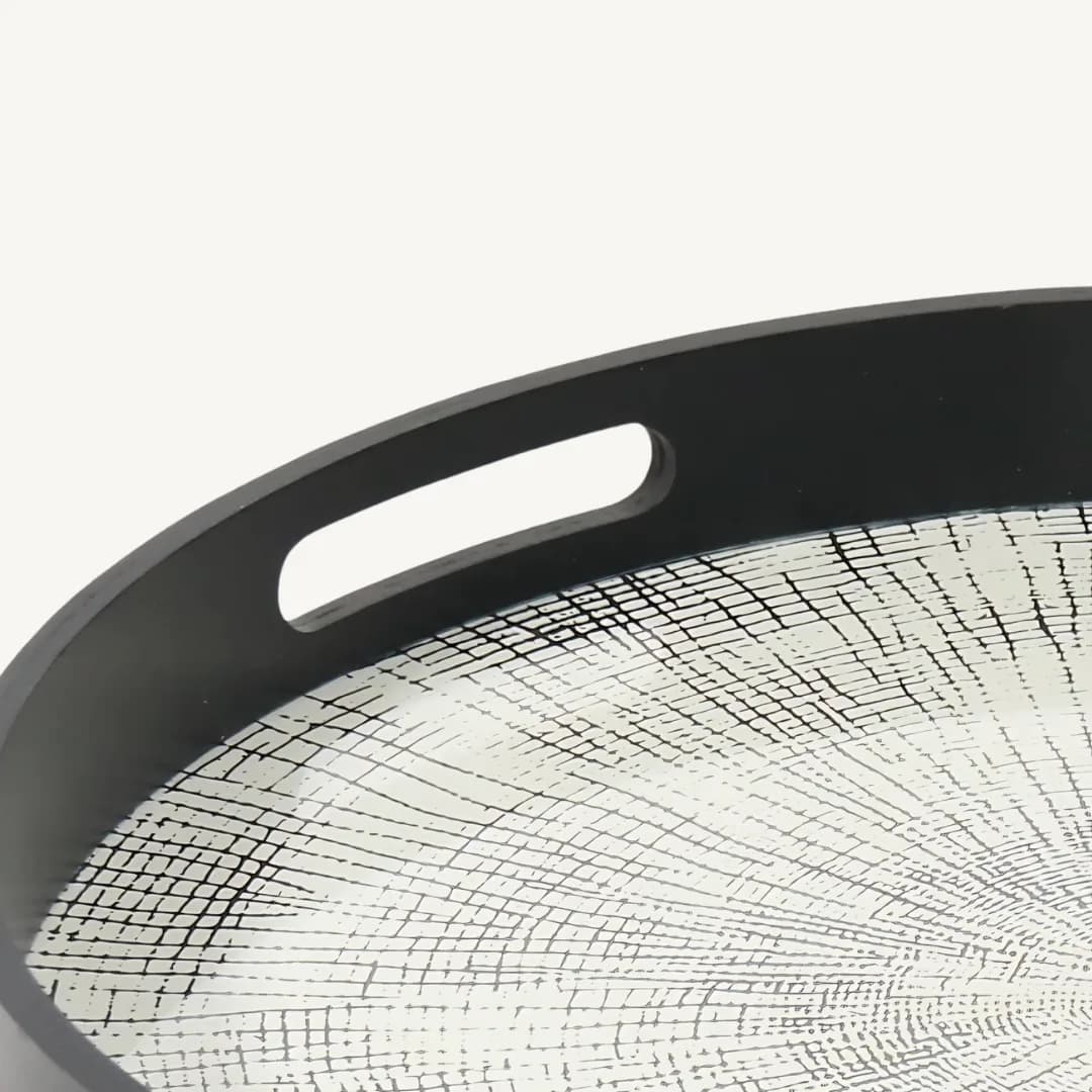 Black tray, medium, 40 cm