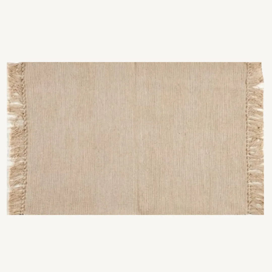Natural cotton rug, 120 x 180 cm