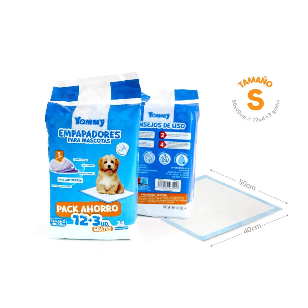 Puppy training pads, 40 x 50 cm, pack of 12 + 3