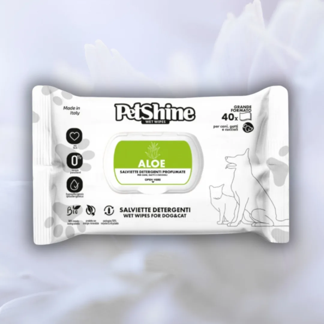 Petshine aloe vera pet wipes, pack of 40