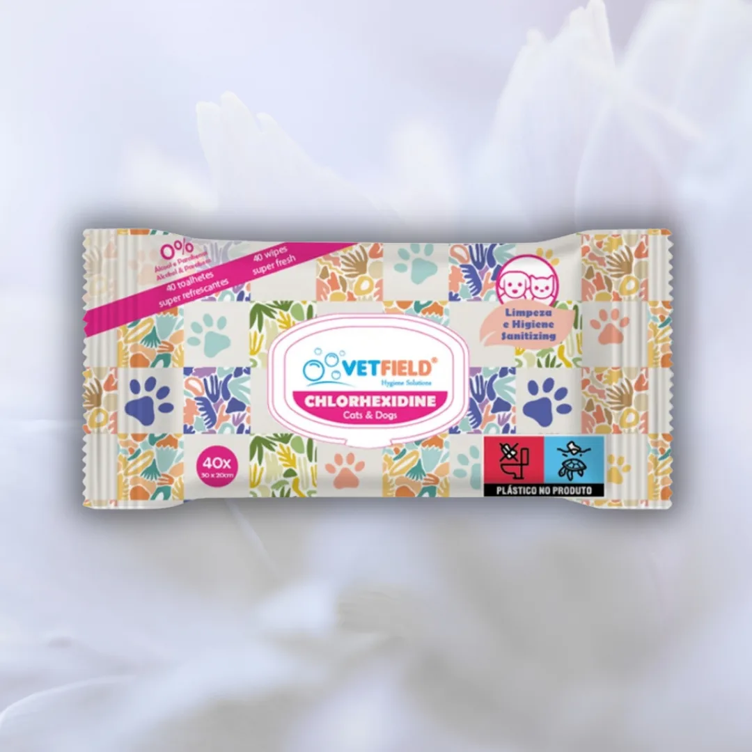 Vetfield chlorhexidine wipes, pack of 40