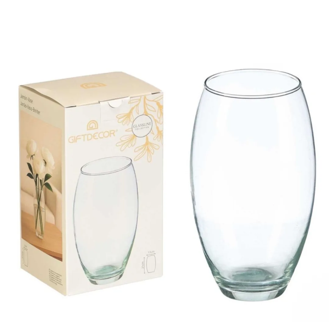 Glass vase, 30 cm