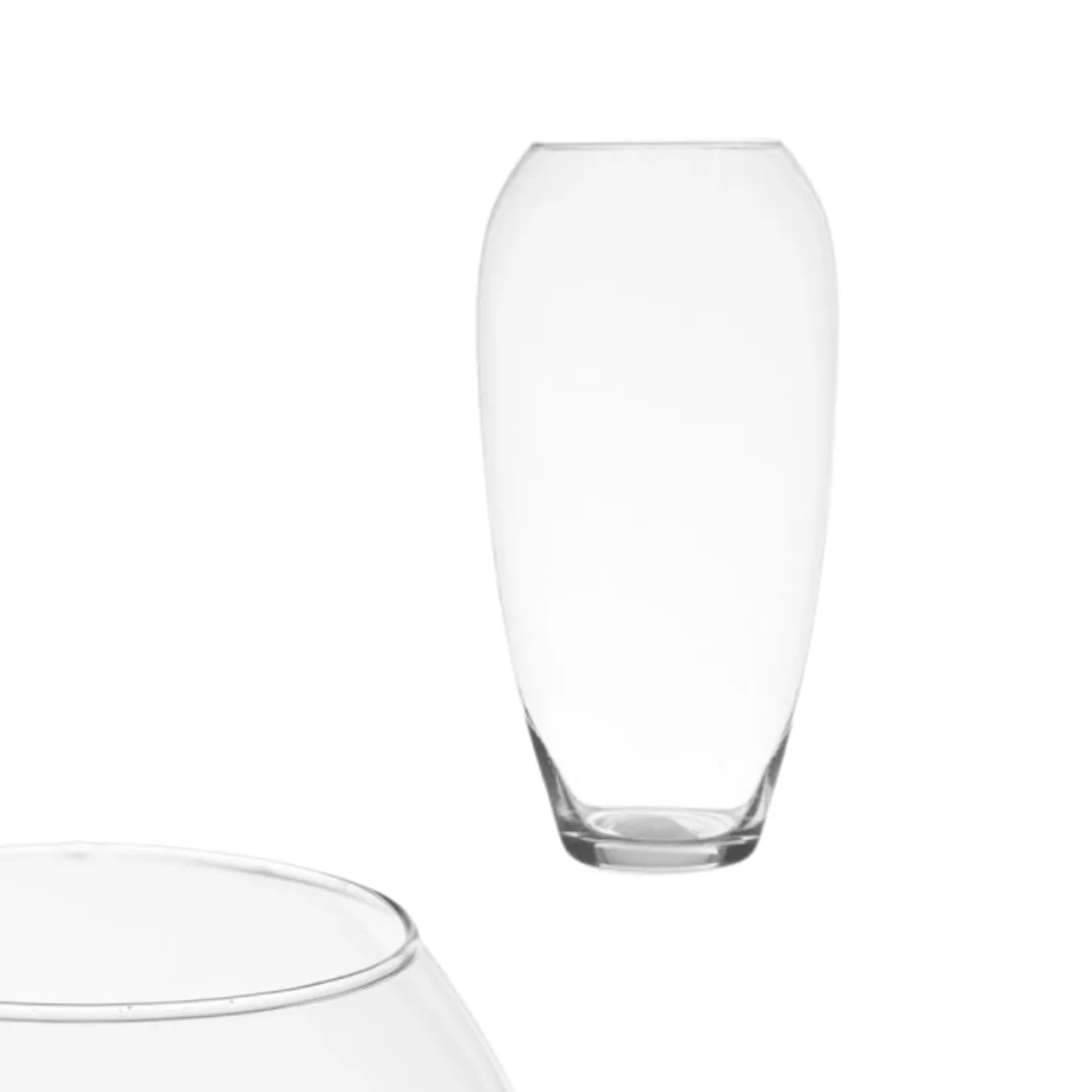 Small rounded glass vase