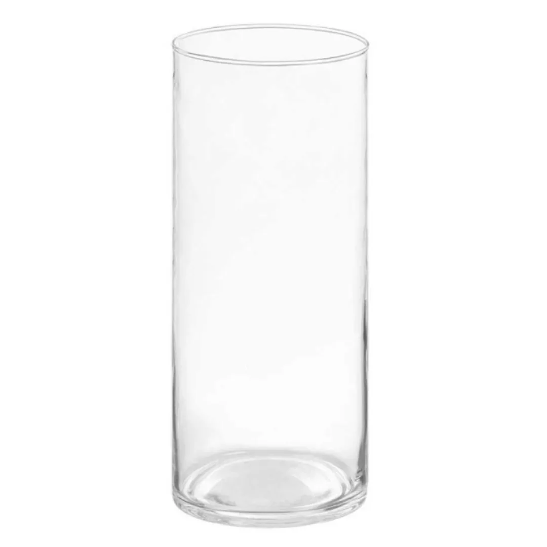 Cylindrical glass vase, 4 x 12 cm