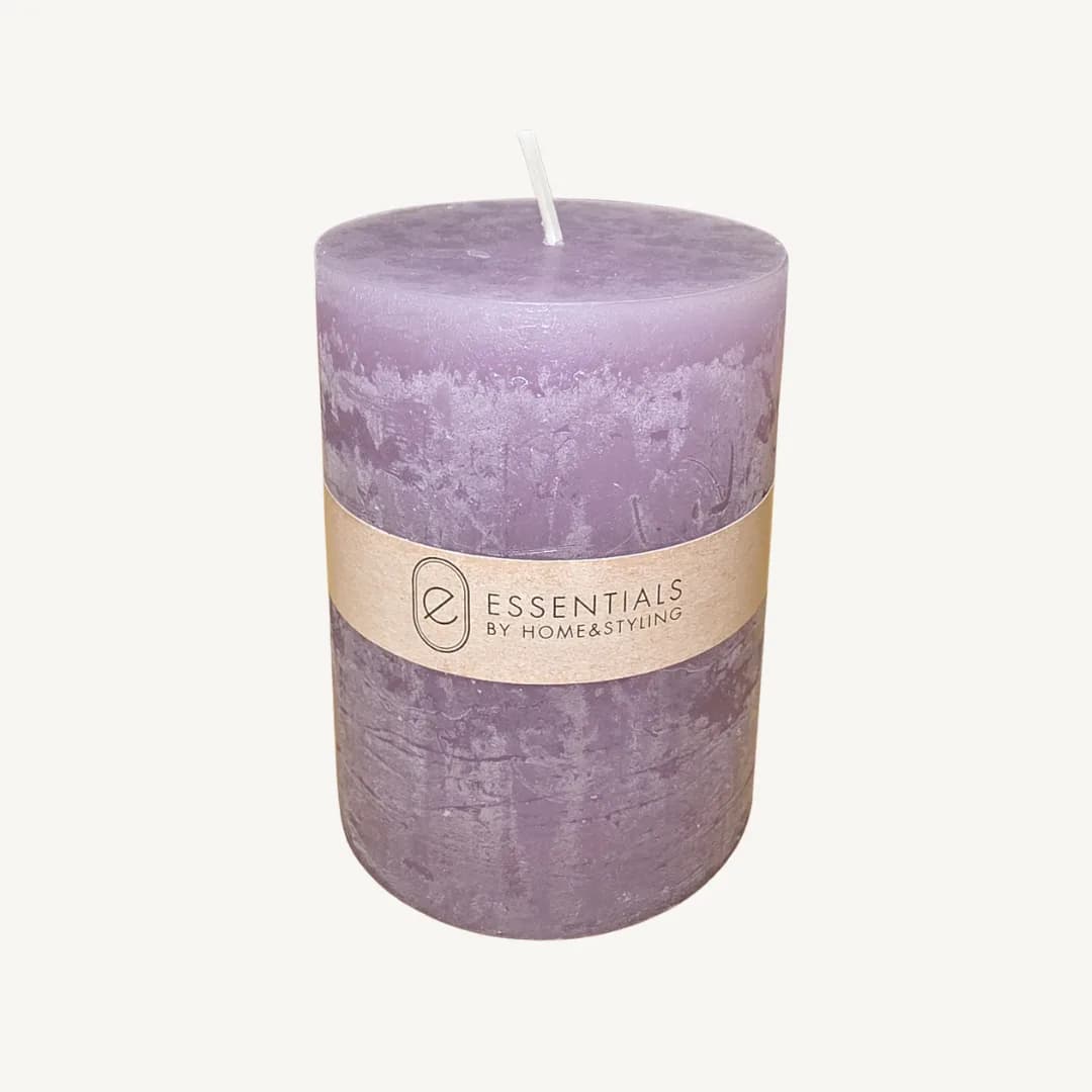 Purple pillar candle, 6 x 8 cm