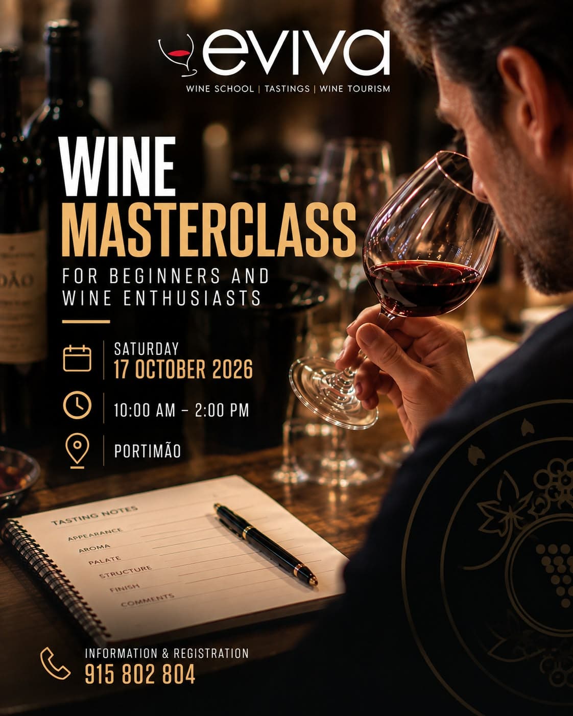 Wine Masterclass for Beginners and Wine Enthusiasts