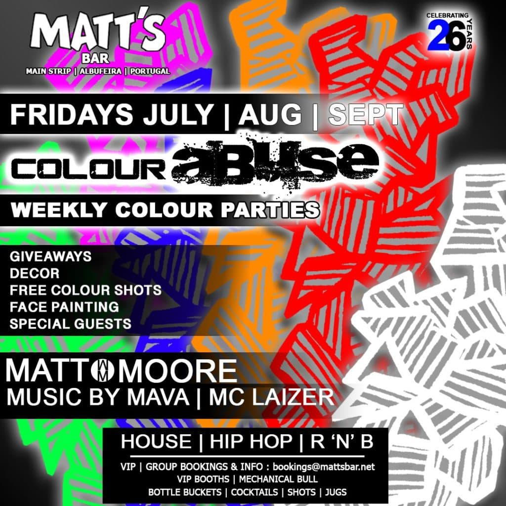 Colour Abuse Fridays at Matt's Bar