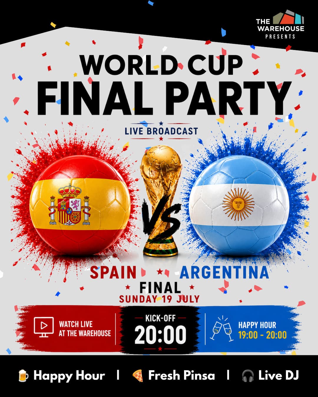 World Cup Final Party: Spain vs Argentina