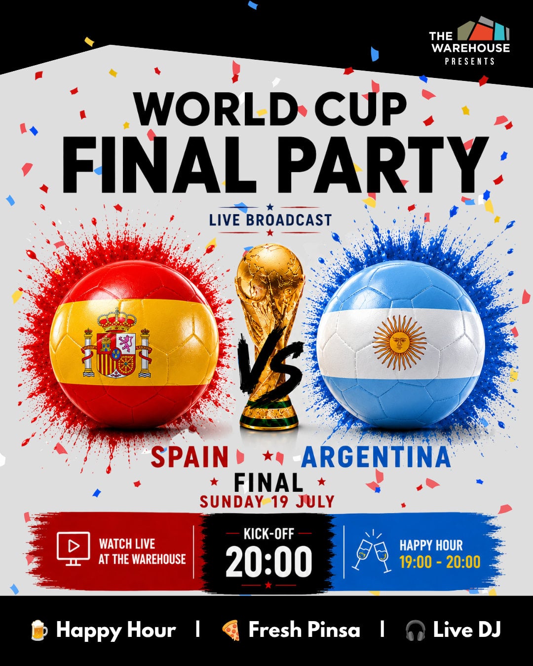 World Cup Final Party: Spain vs Argentina