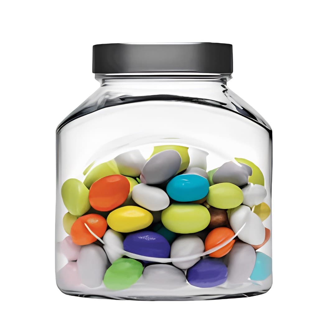 Jar with lid, Elips, 1000 cc