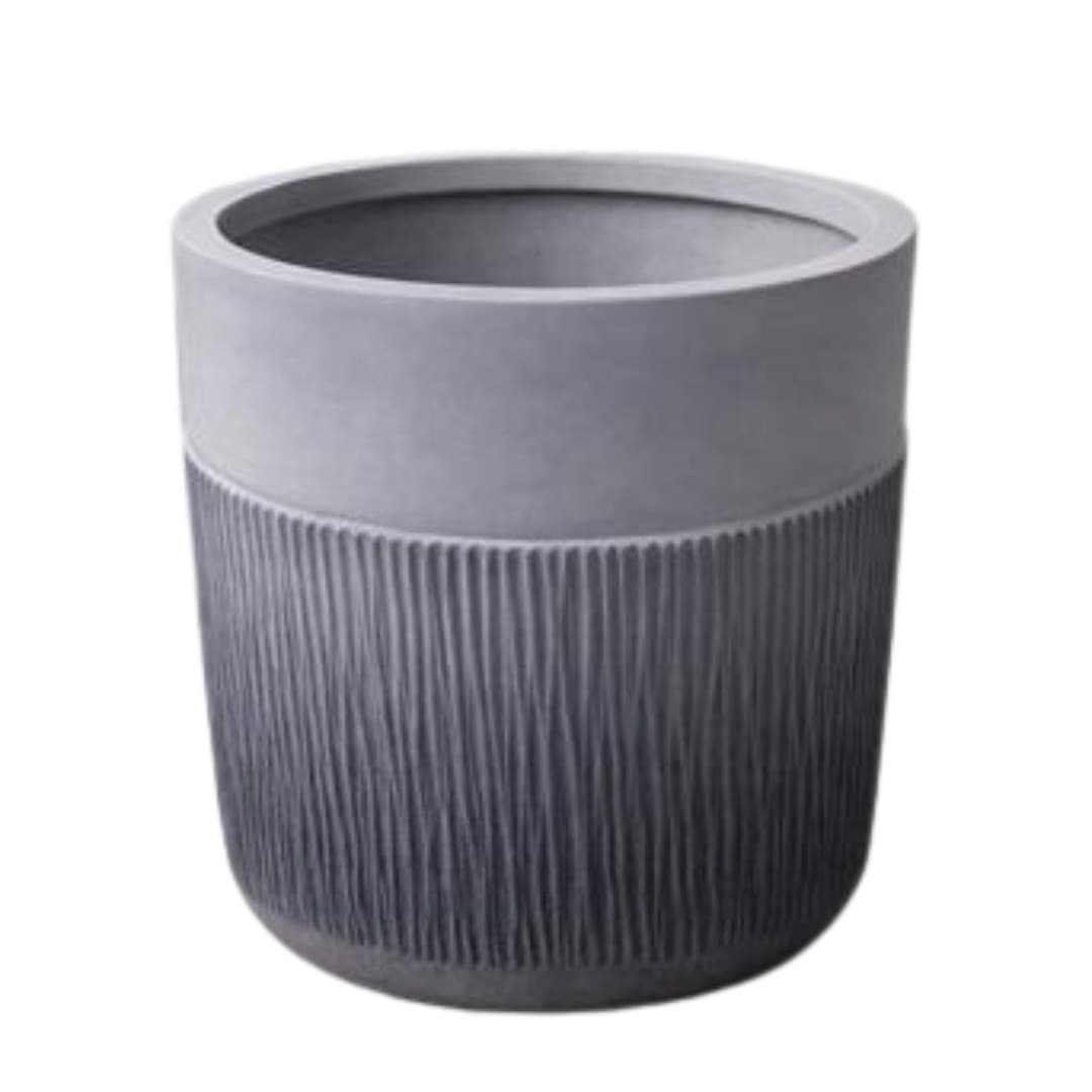 Grey plant pot, S