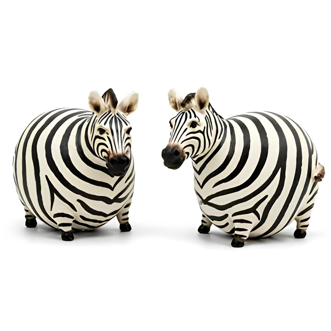 Resin zebra figurine, 9 x 6 x 7 cm