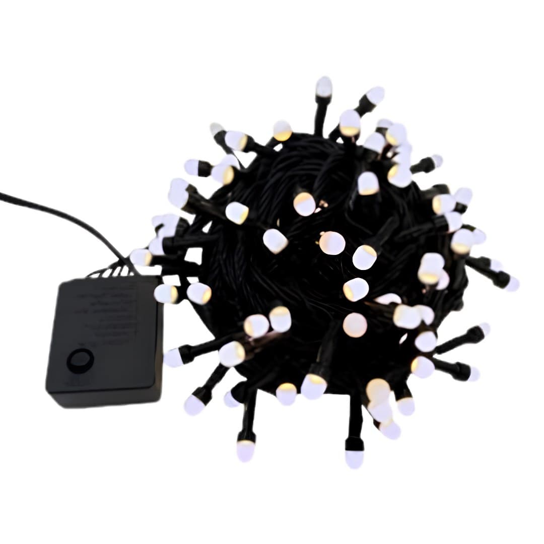 Christmas lights, white, 100 lights, 9 m