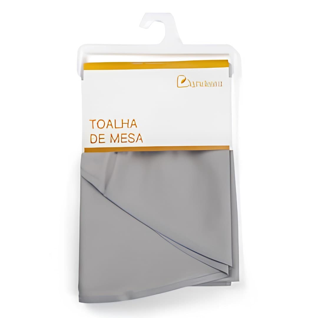 Round stain-resistant tablecloth, grey, 140 cm