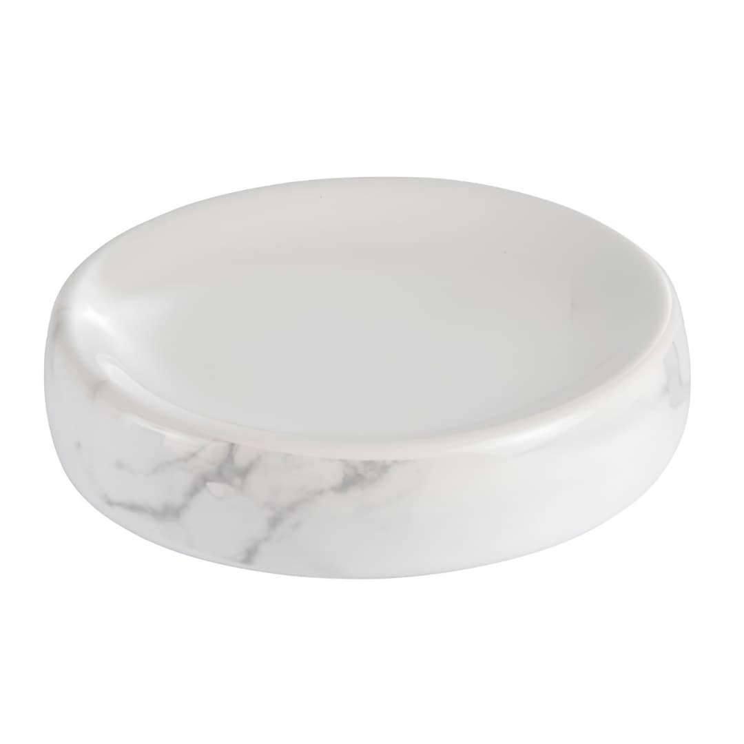 Marbre printed ceramic soap dish, 11 x 2.5 cm