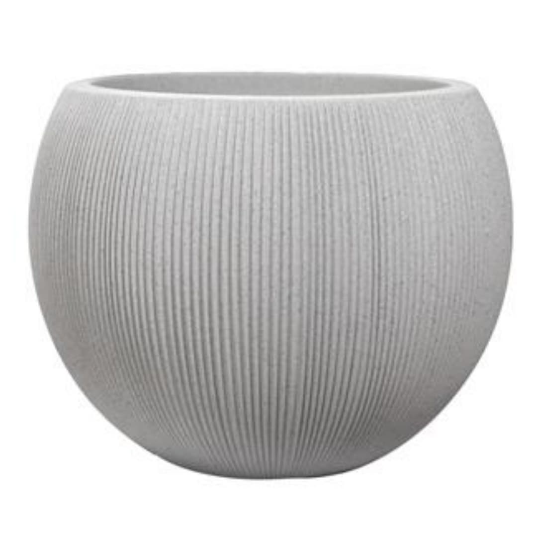 Mottled beige plant pot, 37 x 30 cm