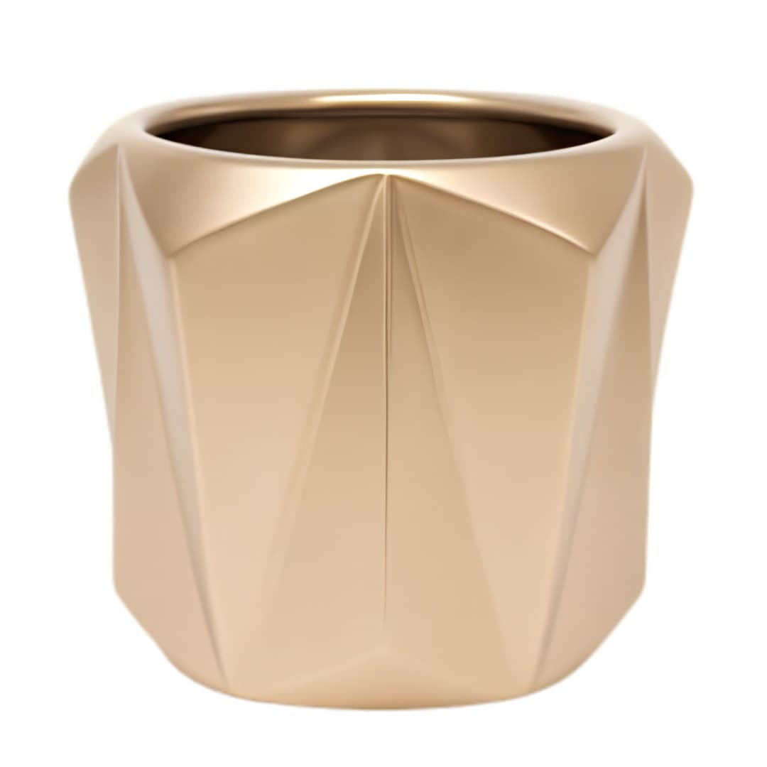 Gold decorative plant pot, 16 x 16 x 15 cm