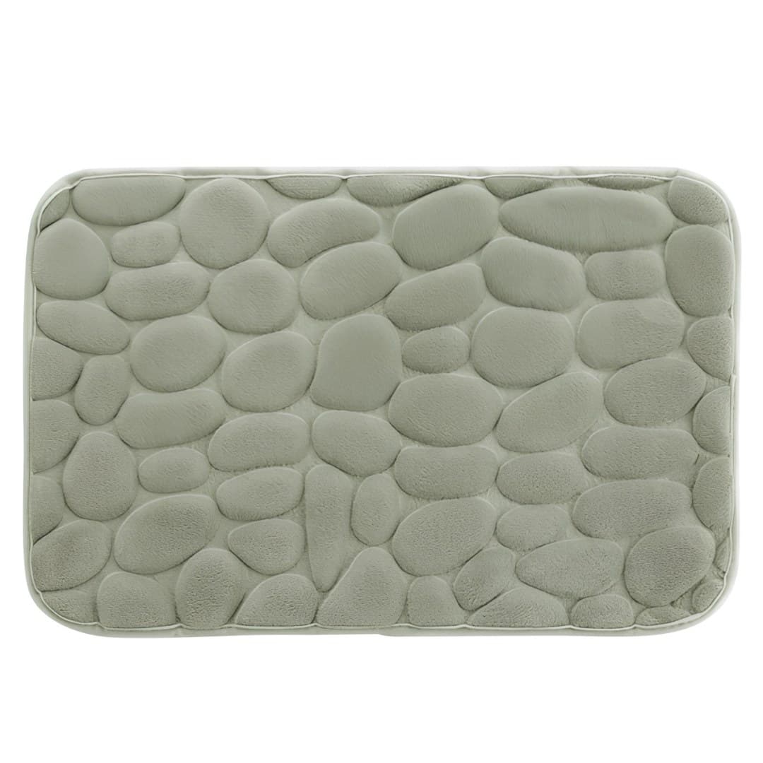 Revelo bath mat, microfibre, light green stone, 50 x 80 cm