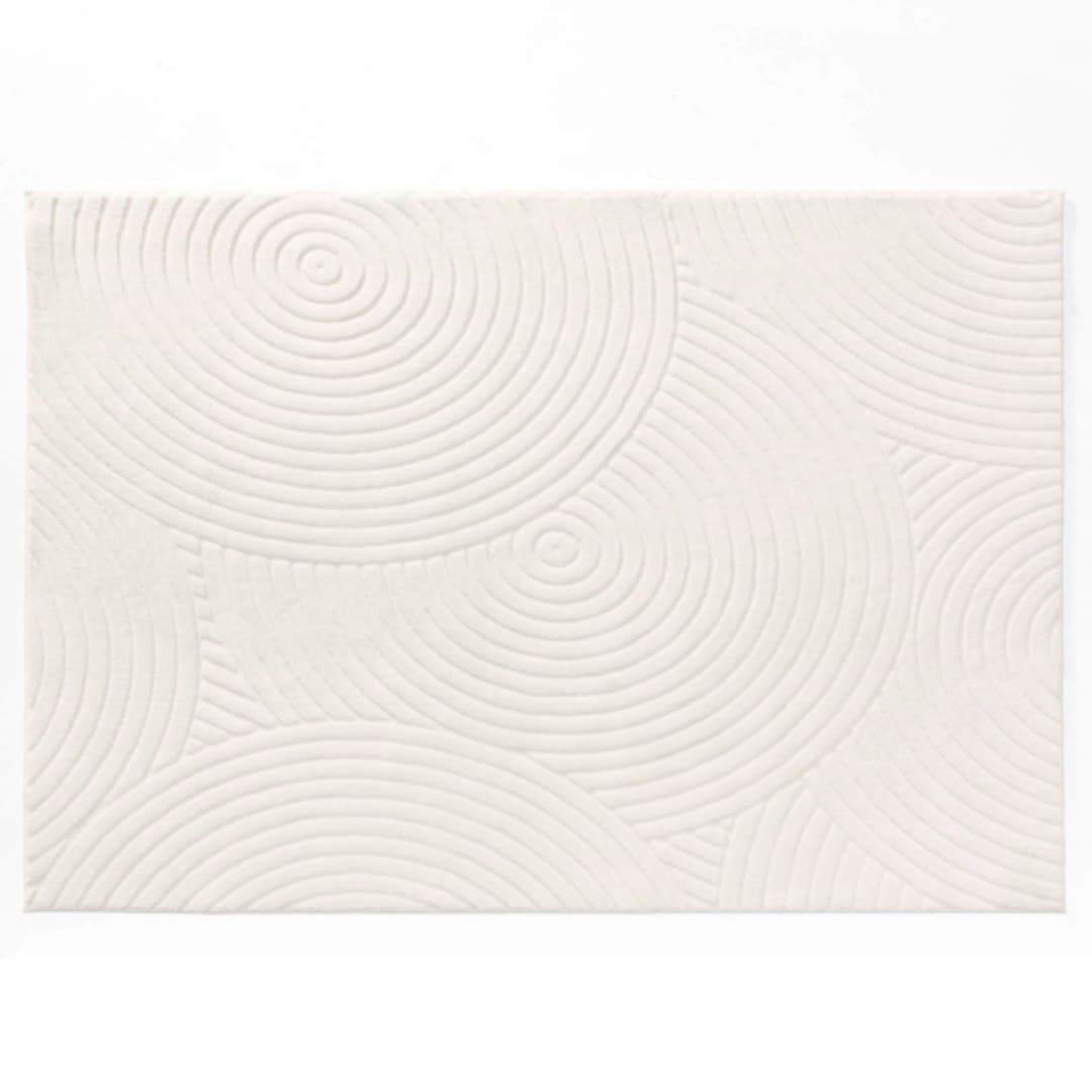 Rectangular rug, plain with raised texture, 120 x 170 cm