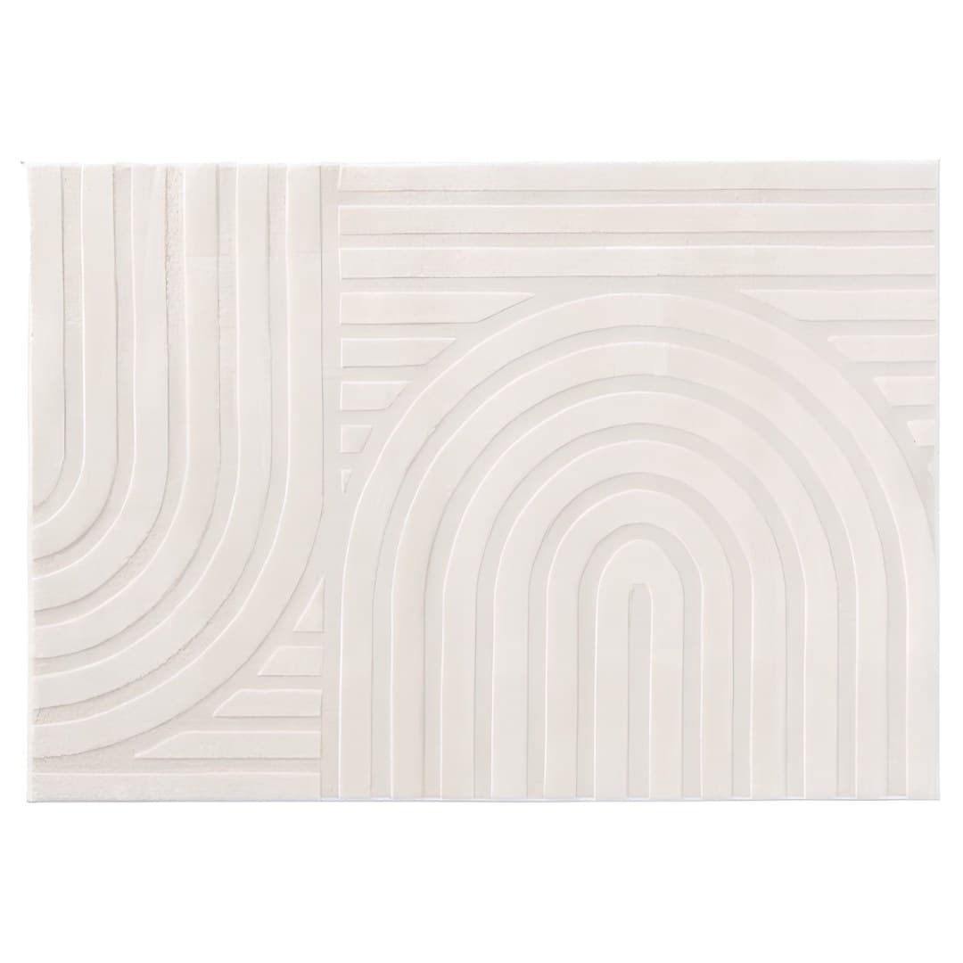 Rectangular rug, plain with raised pattern, 120 x 170 cm