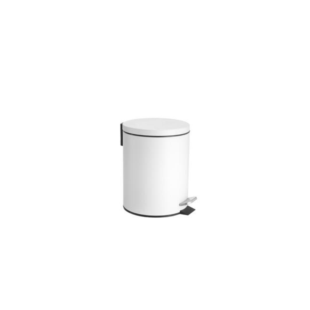 White pedal bin, 5 L