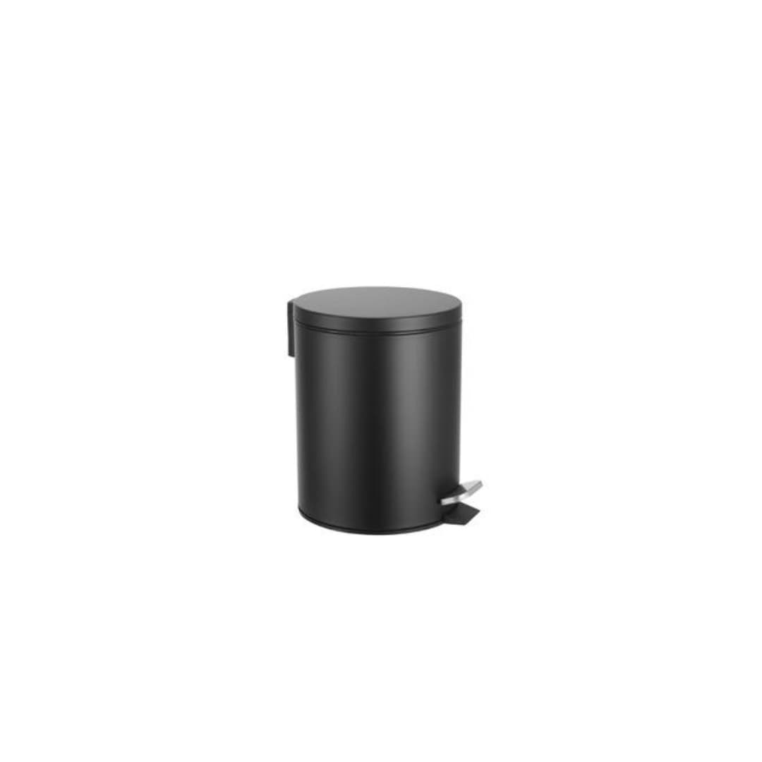 Black pedal bin, 5 L