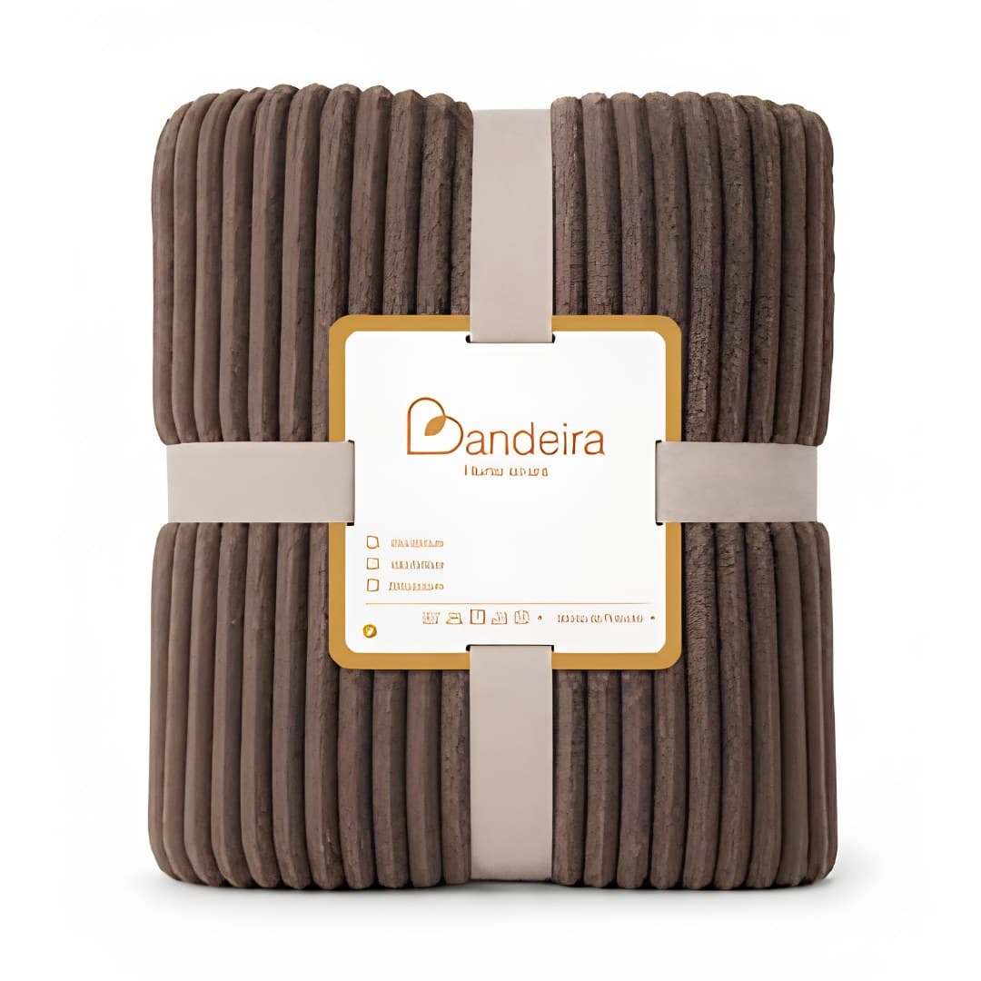 Polyester blanket, taupe, 200 x 230 cm