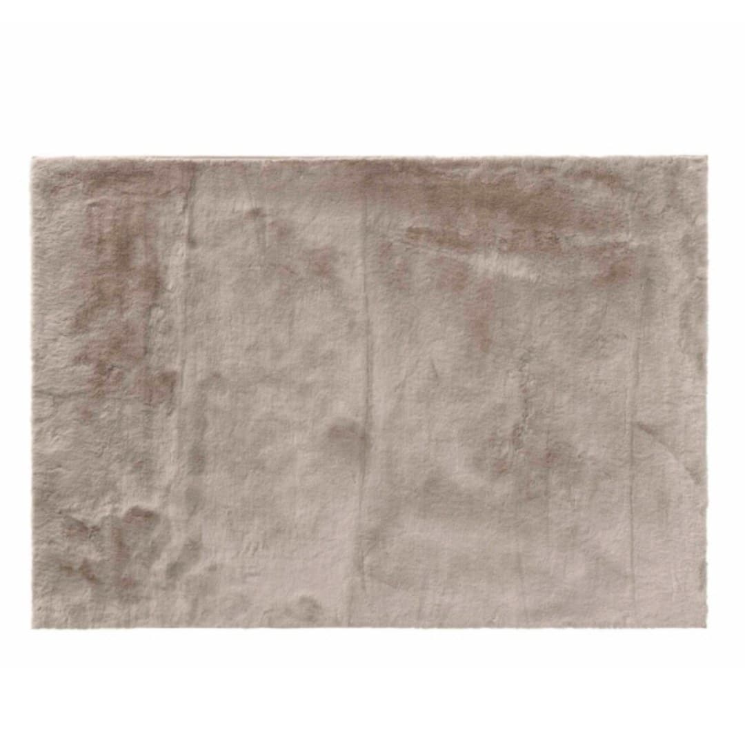 Taupe Feline faux fur rectangular rug, 120 x 170 cm