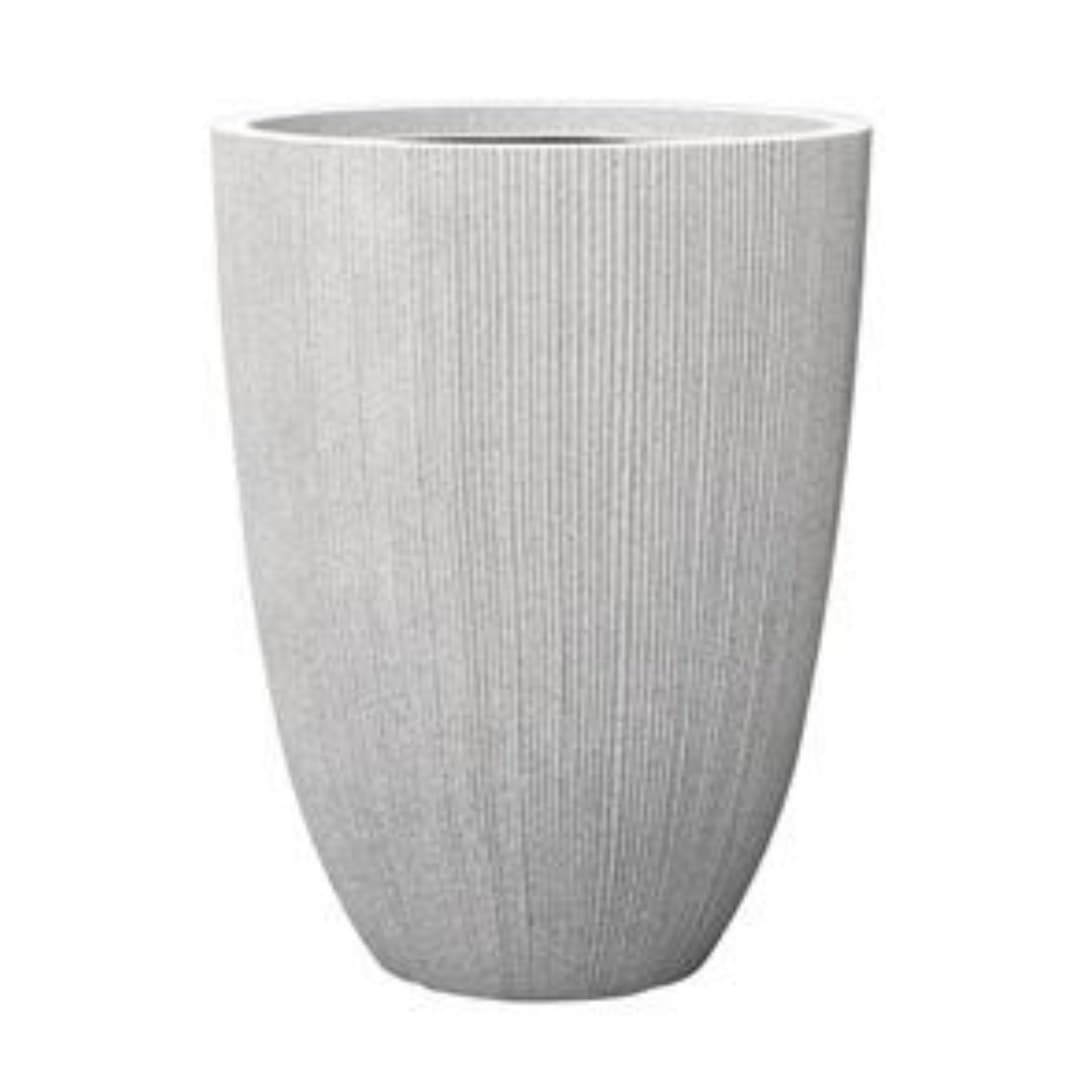 Mottled beige plant pot, 37 x 48.5 cm
