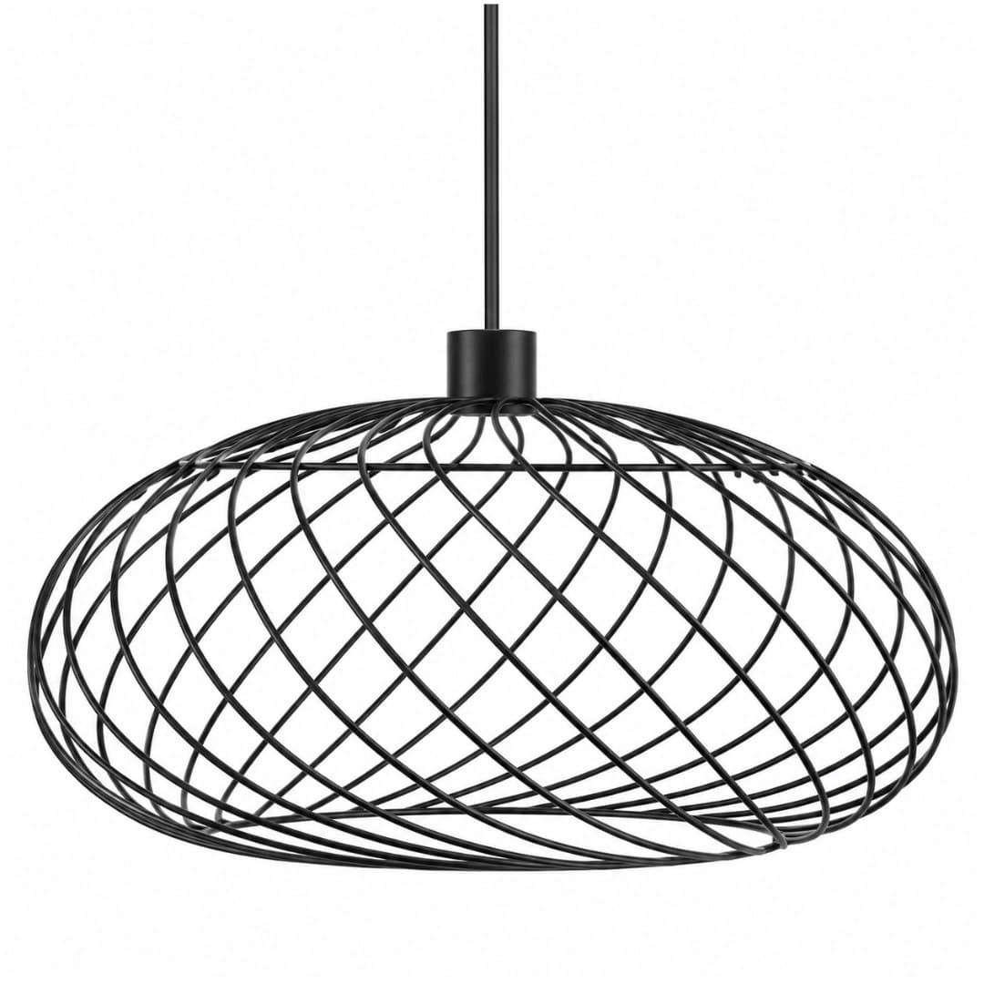 Black ceiling lamp, 42.5 x 18 cm