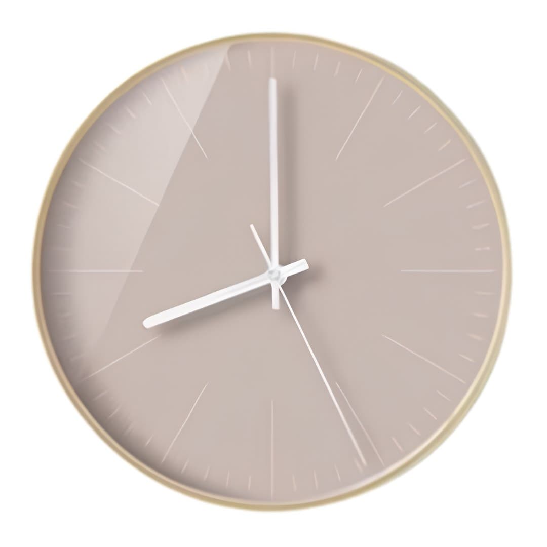 Gold and cream wall clock, 30.5 cm