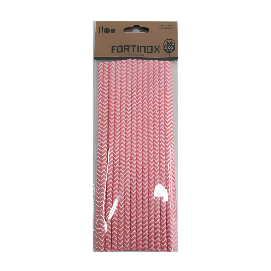 Paper straws, 0.6 mm x 20 cm, pack of 25