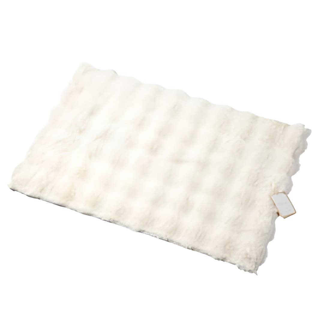 Beige rectangular rug, 60 x 90 cm