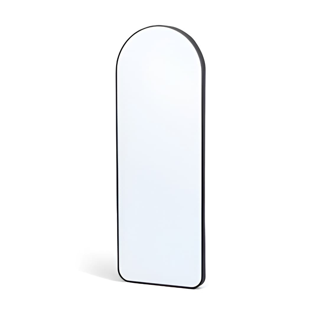 Mirror with black frame, 100 x 30 cm
