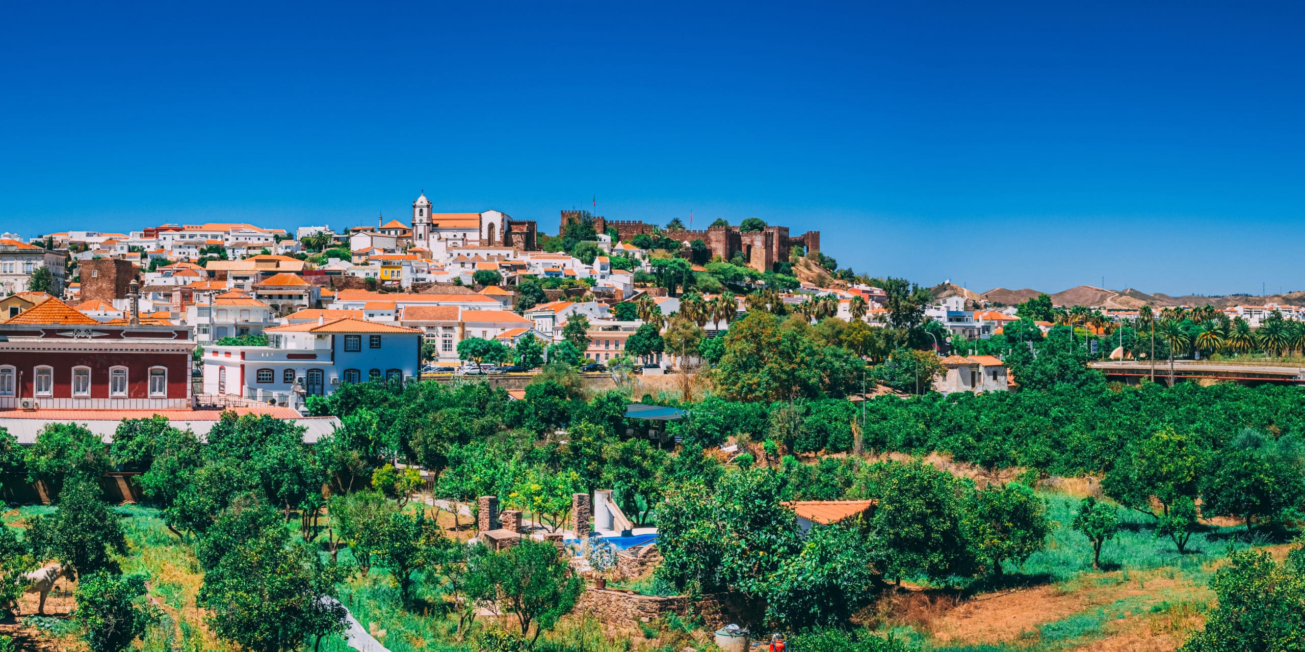 Beautiful shot of Silves, a historic town in Portugal